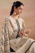 Load image into Gallery viewer, Classic Beige South Cotton Straight Fit Salwar Kameez