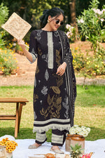 Load image into Gallery viewer, Beige Pure Organdy Block Print Salwar Suit