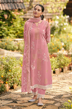 Load image into Gallery viewer, Pure Cotton Block Print With Handwork Straight Cut Salwar Kameez