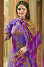 Load image into Gallery viewer, Purple Color Pure Bemberg Silk Digital Print Daily Wear Salwar Suit
