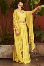 Load image into Gallery viewer, Lime Green Russian Printed 3 Piece Umbrella Skirt With Cape Jacket