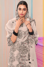 Load image into Gallery viewer, Beige Pure Moga Silk Fancy Embroidery Disigner Long Salwar Suit