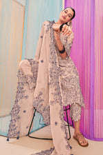 Load image into Gallery viewer, Pure Moga Silk Fancy Embroidery Disigner Long Pink Salwar Kameez