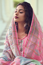 Load image into Gallery viewer, Pink Pure Moga Silk Opulent Melody Embroidered Salwar Suit