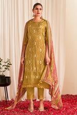 Load image into Gallery viewer, Brown Color Pure Muslin Silk Digital Print Salwar Suit