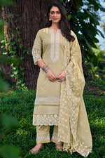 Load image into Gallery viewer, Beige Color Designer Straight Cut Salwar Suit