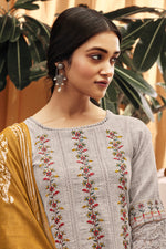 Load image into Gallery viewer, Pure South Cotton Embroidery Beige Long Salwar Kameez
