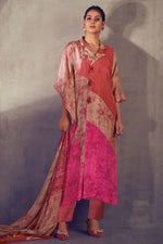 Load image into Gallery viewer, Pure Bemberg Silk Digital Print Kaftan Style Designer Suit