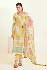 Load image into Gallery viewer, Pure Linen Digital Print Straight Cut Salwar Kameez

