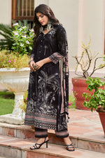 Load image into Gallery viewer, Digital Print Black Corduroy Salwar Set
