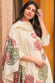 Designer Linen Suit With Embroidered Work