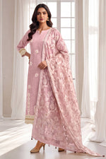 Load image into Gallery viewer, Pure Chanderi Jacquard Designer Embroidery Salwar Kameez