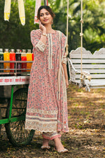 Load image into Gallery viewer, Pure Mal Mal Cotton Pink Hand Block Print Dress
