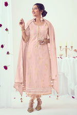 Load image into Gallery viewer, Pink Pure Cotton Foil Print With Embroidery Work Fashionable Suit
