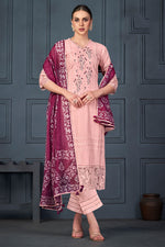 Load image into Gallery viewer, Fancy Lacework Straight Cut Salwar Suit With Pure Cotton Handloom Top
