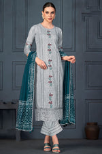 Load image into Gallery viewer, Straight Cut Salwar Suit With Pure Cotton Handloom Top And Kota Checks Dupatta
