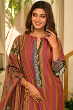Load image into Gallery viewer, Luxury Mal Chanderi Printed Salwar Suit With Gold Print Dupatta