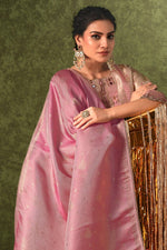 Load image into Gallery viewer, Premium Bemberg Jacquard Hand Work Party Wear Salwar Kameez