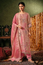 Load image into Gallery viewer, Bemberg Giraffe Jacquard Hand Work Salwar Suit