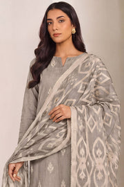 Mal Chanderi Dyed Jacquard Embroidery Patti Salwar Suit