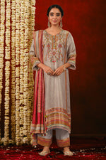 Load image into Gallery viewer, Designer Silk Brocade Embroidery Work Traditional Salwar Kameez