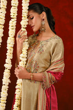 Load image into Gallery viewer, Luxury Silk Jacquard Velvet Dupatta Festive Wear Salwar Suit