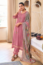 Load image into Gallery viewer, Pink Pure Checks Muslin Silk Designer Salwar Kameez
