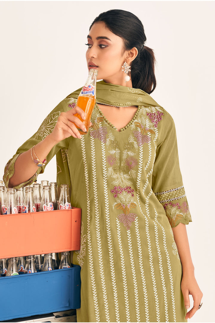 Designer Pure Mal Mal Cotton Khadi Block Print Salwar Suit