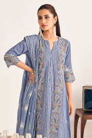 Exclusive Pure Mal Mal Cotton Hand Block Khadi Print Ethnic Salwar Kameez