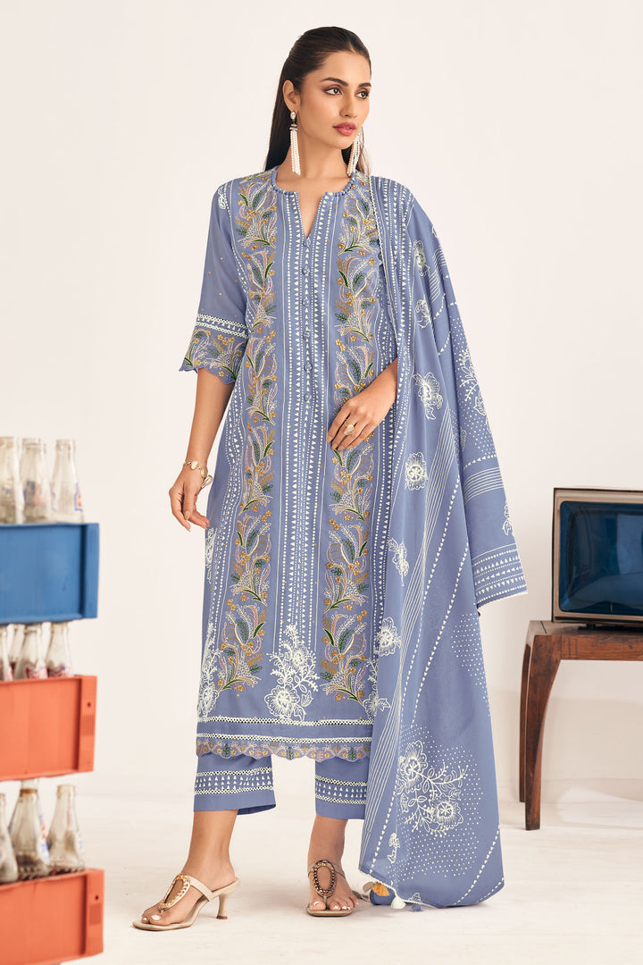 Exclusive Pure Mal Mal Cotton Hand Block Khadi Print Ethnic Salwar Kameez