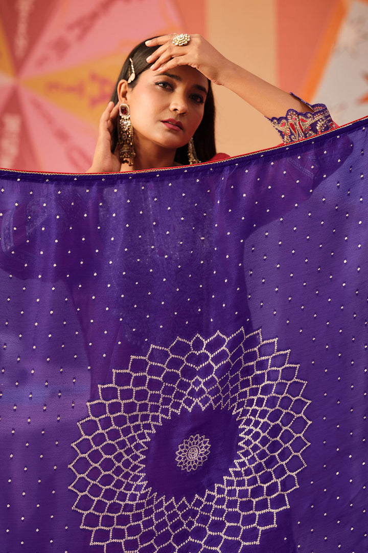 Luxury Satin Jacquard Handwork Festive Wear Salwar Suit