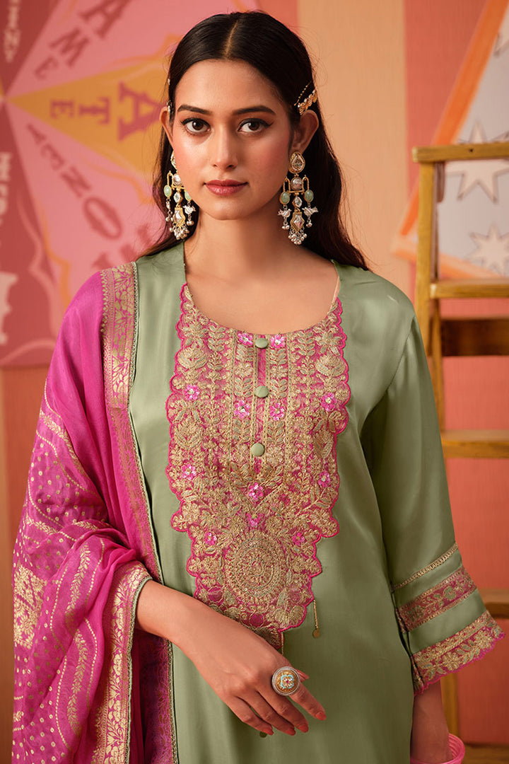 Premium Bemberg Modal Embroidery Work Party Wear Salwar Kameez
