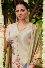 Load image into Gallery viewer, Pure Tissue Jacquard With Fancy Embroidery Work Long Salwar Kameez
