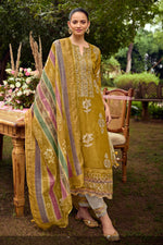 Load image into Gallery viewer, Pure Tissue Hand Batik Print With Hand Work Salwar Kameez
