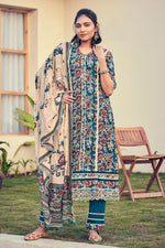 Load image into Gallery viewer, Ethnic Pure Cotton Embroidered Salwar Suit Set