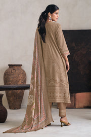 Brown Premium Corduroy Digital Print Casual Salwar Suit