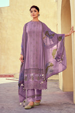 Load image into Gallery viewer, Purple Color Pure Organza Fabric Embroidered Designer Long Salwar Suit
