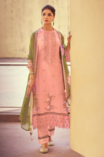Load image into Gallery viewer, Pink Color Pure Organza Fabric Embroidered Designer Long Suit