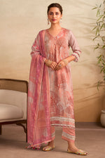 Load image into Gallery viewer, Designer Muslin Daily Wear Salwar Kameez With Embroidery Lace Work And Printed Dupatta