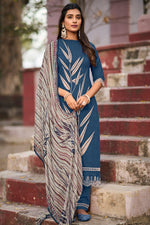 Load image into Gallery viewer, Navy Blue Color Pure Cotton Digital Print Daily Wear Salwar Suit
