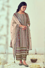 Load image into Gallery viewer, Pure Cotton Digital Print With Embroidery Work Dress In Multi Color
