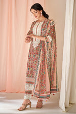 Load image into Gallery viewer, Pure Cotton Block Print With Embroidery Work Salwar Kameez In Rust Color
