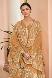 Pure Organdy Hand Block Print Designer Daily Wear Salwar Kameez With Mal Mal Dupatta