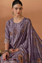 Premium Chinon Digital Print Embroidered Salwar Suit