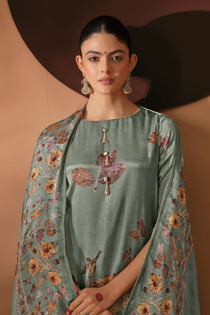 Elegant Chinon Digital Print Designer Suit