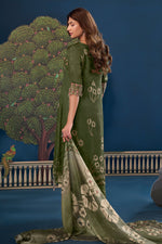 Load image into Gallery viewer, Green Pure Burberry Silk Digital Print Designer Dress
