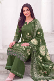 Cotton Lino Lining Embroidered Digital Print Salwar Suit