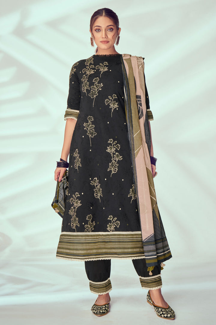 Black Pure Cotton Khadi Block Print Casual Dress