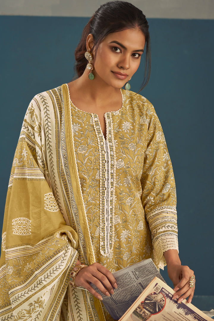 Premium Cotton Hand Block Print Straight Cut Salwar Suit