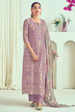 Load image into Gallery viewer, Pure Bemberg Georgette With Heavy Lucknow Embroidery Work Designer Long Salwar Kameez
